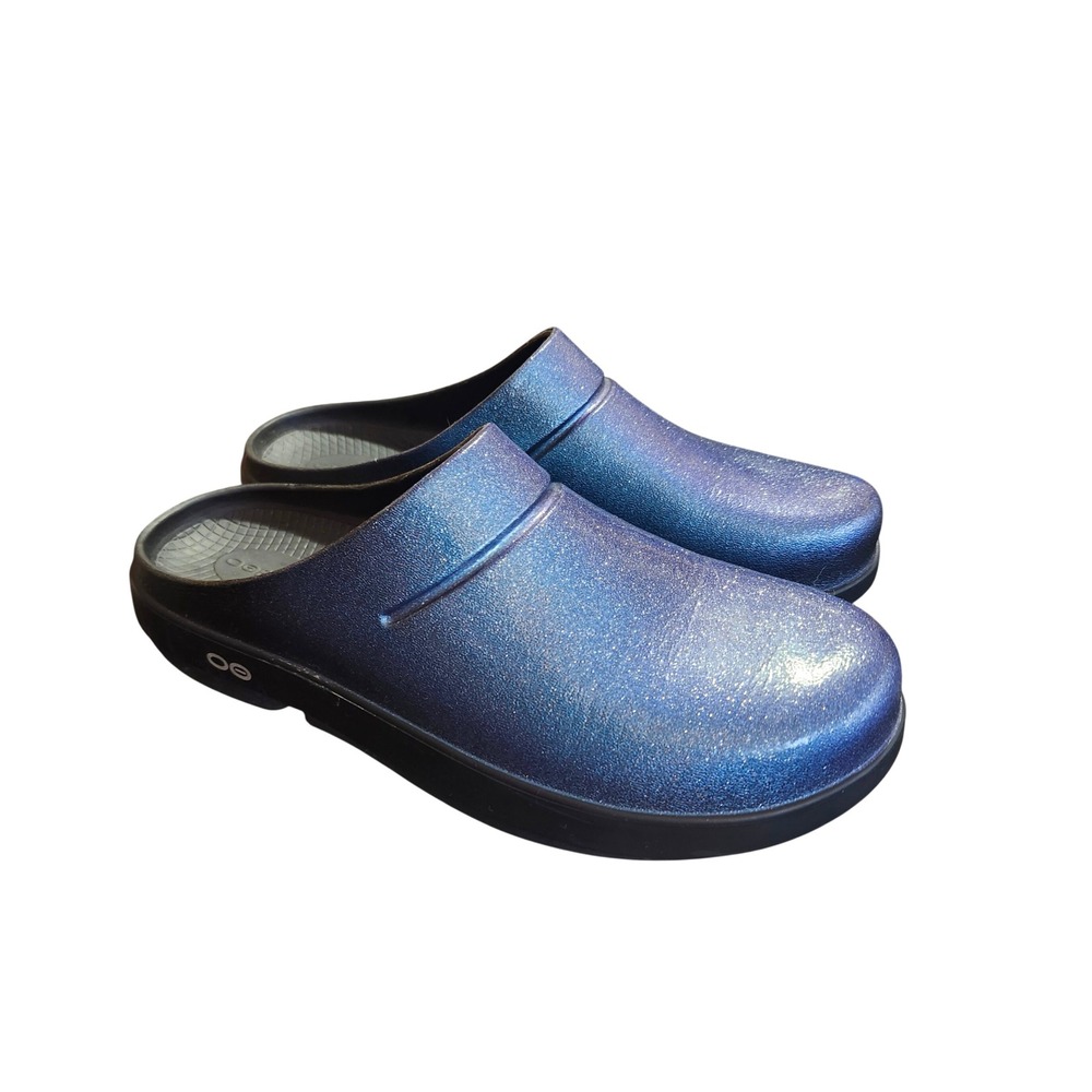 Oofos OOcloog Clogs Womens 11 Mens 9 Galaxy Blue Recovery Comfort Slip On Shoes